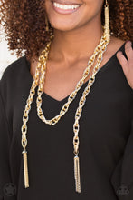 Load image into Gallery viewer, Paparazzi Accessories SCARFed for Attention Necklace Set-Gold
