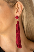 Load image into Gallery viewer, Paparazzi Accessories Tightrope Tassel - Red
